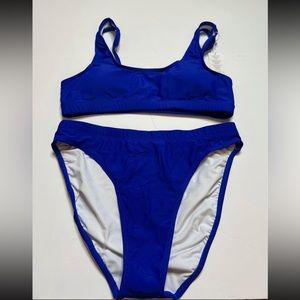 New with tags electric blue two piece bikini Summer Mae size large
